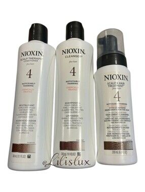 Nioxin System 4 -With Shampoo Conditioner And Treatment 3pc Set *Open Bottles